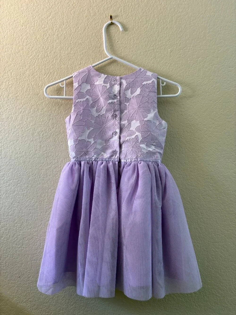 Blueberi Boulevard Lavender Floral Tulle Party Dress Girls Size 7